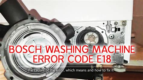 bosch error code washing machine e18