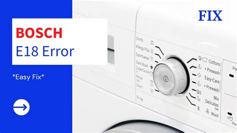 bosch maxx 6 error code e18
