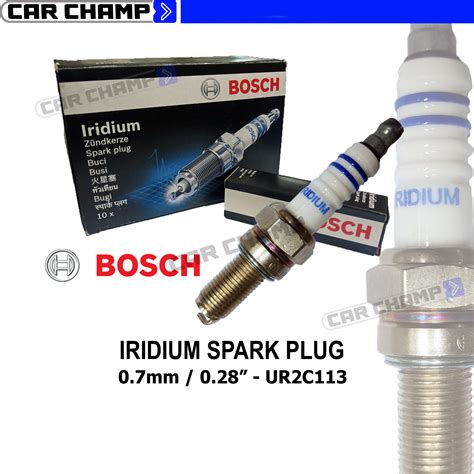 bosch r6 spark plug thread size