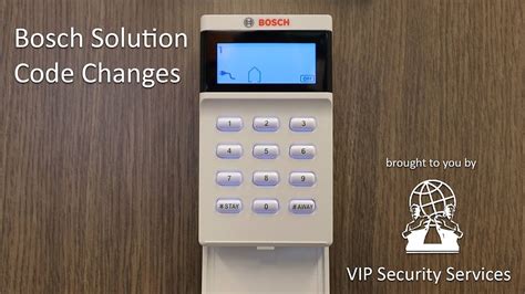 bosch security alarm change code