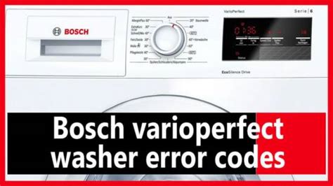 bosch varioperfect washing machine error code cl