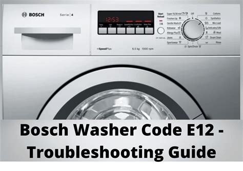 bosch washer error code e