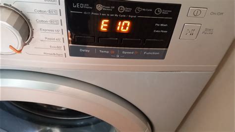 bosch washing machine error code e10