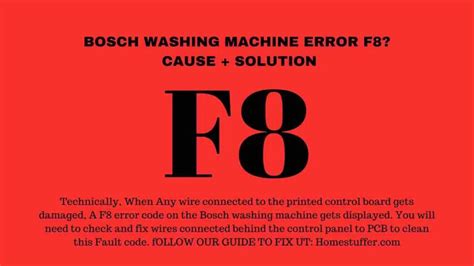 bosch washing machine f8 error code