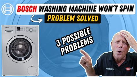 bosch washing machine won't spin no error code