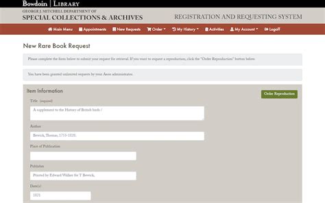 Bowdoin Library Catalog