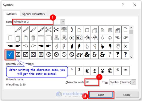 box character code