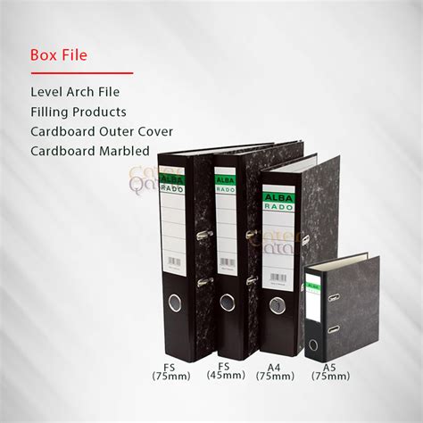 box file size a4