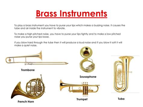 brass instruments examples and description