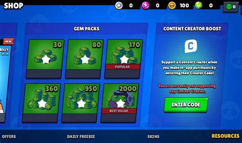 brawl stars content code