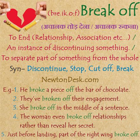 break off meaning in malayalam