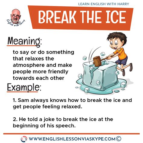 break the ice example sentence
