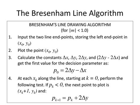 bresenham algorithm example