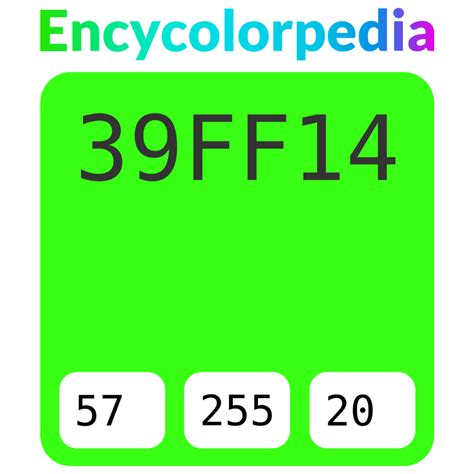 bright neon green hex code