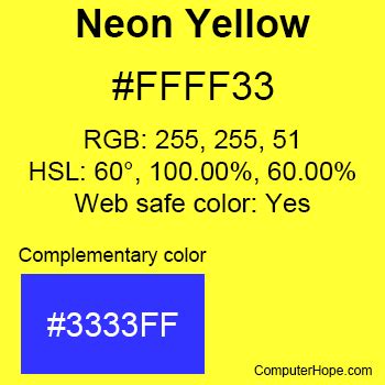 bright yellow html code