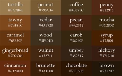 brown css code number