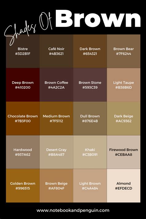 brown hex code canva