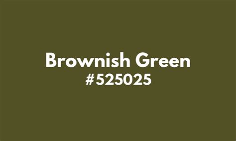 brownish green color code
