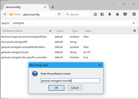 browser user agent list