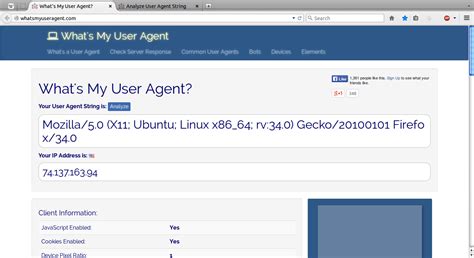 browser user agent string