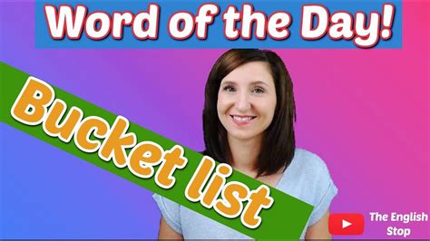 bucket list meaning in english