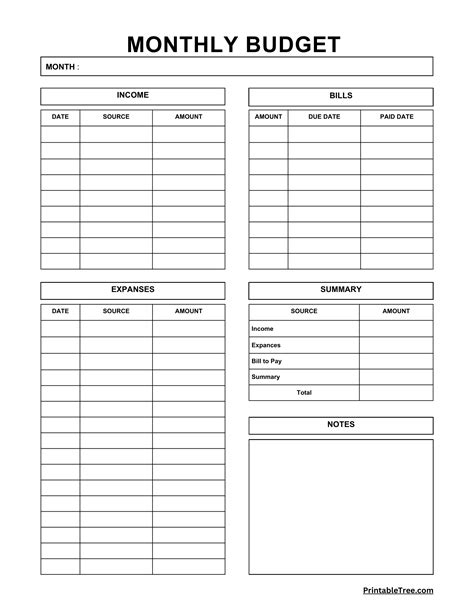 Budget Sheets Template Free