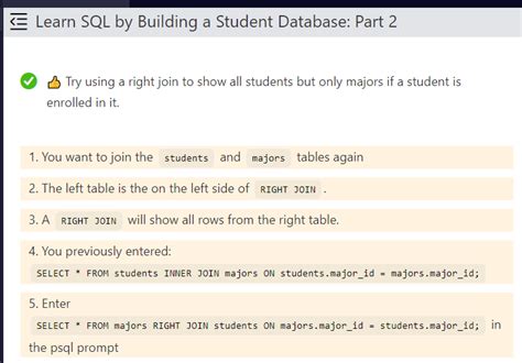 build a student database part 2