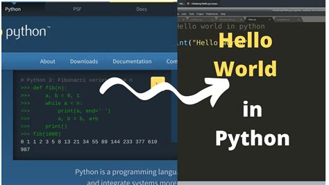 build hello world program in python