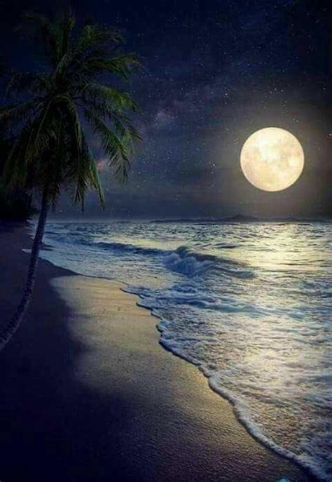 bulan purnama di pantai Wonogiri
