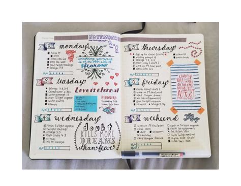 bullet journal examples