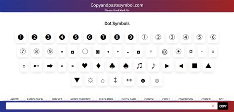 bullet list symbol copy and paste