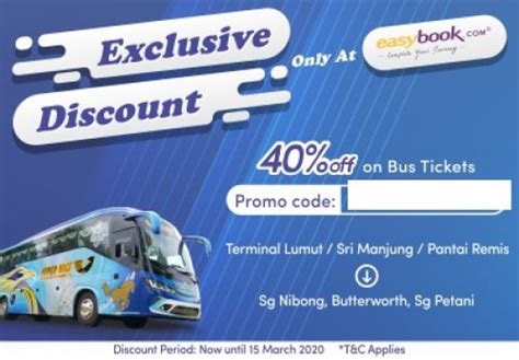 bus ticket promo code