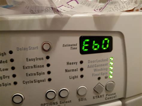 bush washing machine error code e60