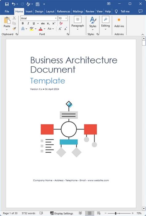 business architecture document example