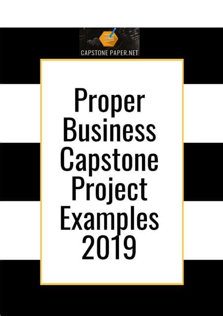 business capstone project examples pdf