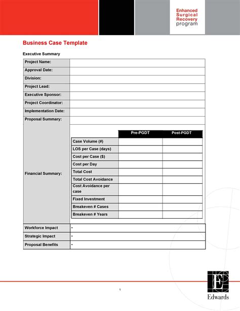 business case document template