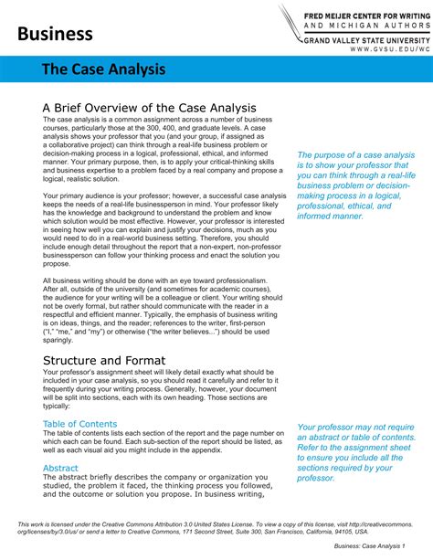 business case study examples with solutions pdf