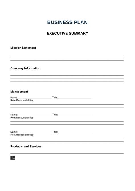business plan outline example pdf