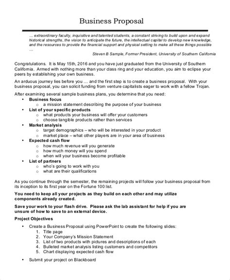 business plan proposal example pdf