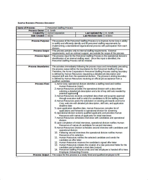 business process document sample