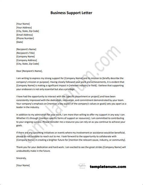 business support letter