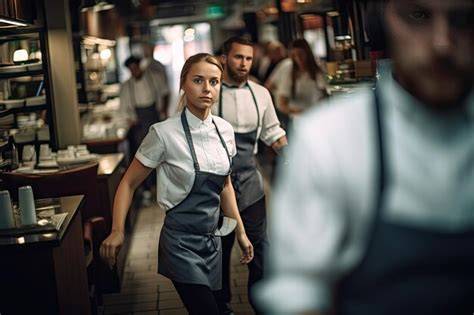 busy restaurant staff
