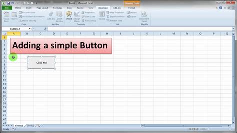 button to add 1 to a cell in excel
