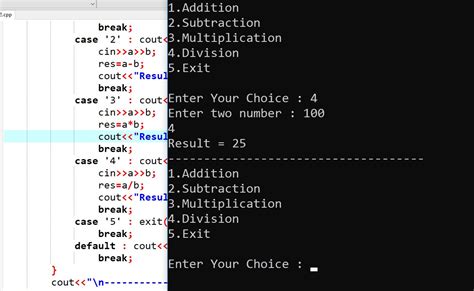 c++ simple code calculator