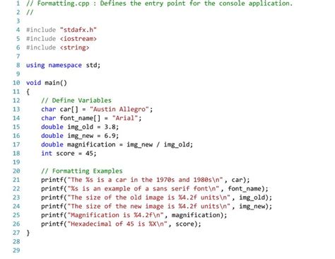 c code formatting standards