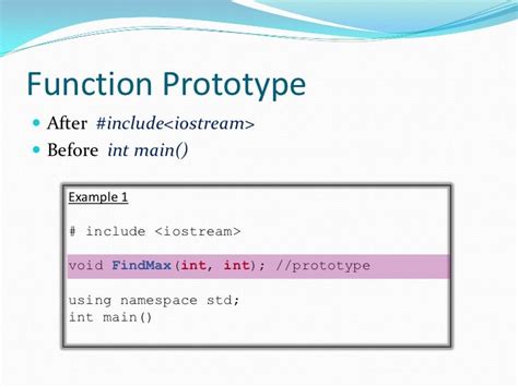 c code function prototype