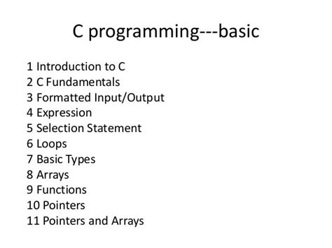 c programming basic concepts in hindi