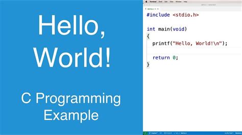 c programming examples hello world