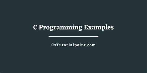 c programming examples with solutions pdf