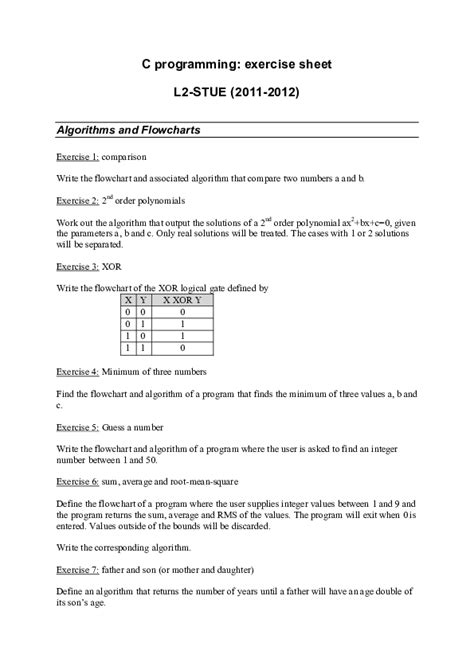 c programming functions exercises pdf